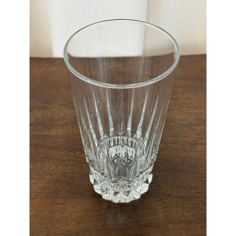VTG Set of TWO Fostoria Heritage Clear Highball Glasses 6.5